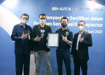 Tingkatkan Kualitas Pelayanan, 100 Inspector OLX Autos Terima Sertifikat Kompetensi Profesi dari BNSP
