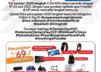 Dukung Olympic Day 2021, Yayasan Jantung Indonesia Gelar Jalan Santai Sejauh 2020 Langkah