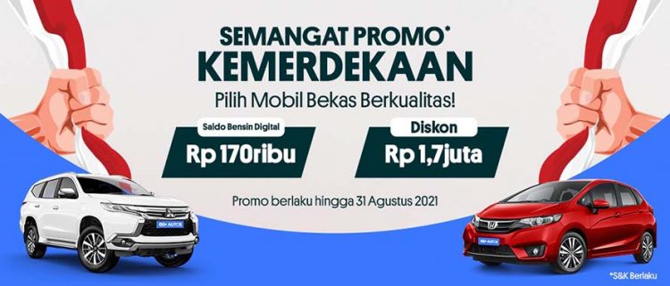 Tunjukan Kartu Vaksin Dapat Diskon Rp1,7 Juta di Gelaran OLX Autos Promo Kemerdekaan