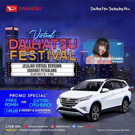 Daihatsu Gelar Promo Mobil Baru di Virtual Festival 25 September