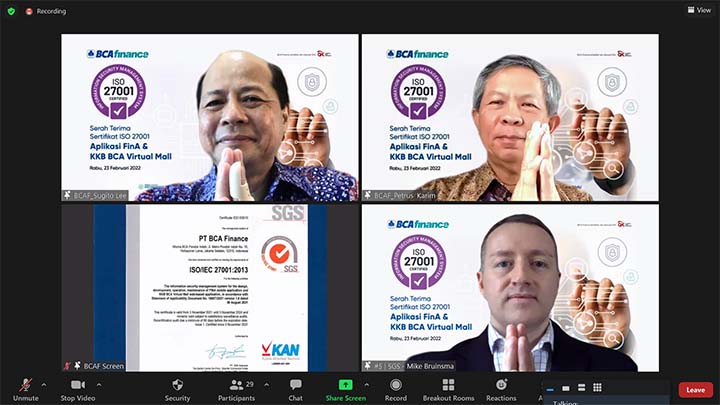 Tingkatkan Standar Keamanan Layanan Digital, BCA Finance Raih Sertifikasi ISO 27001:2013