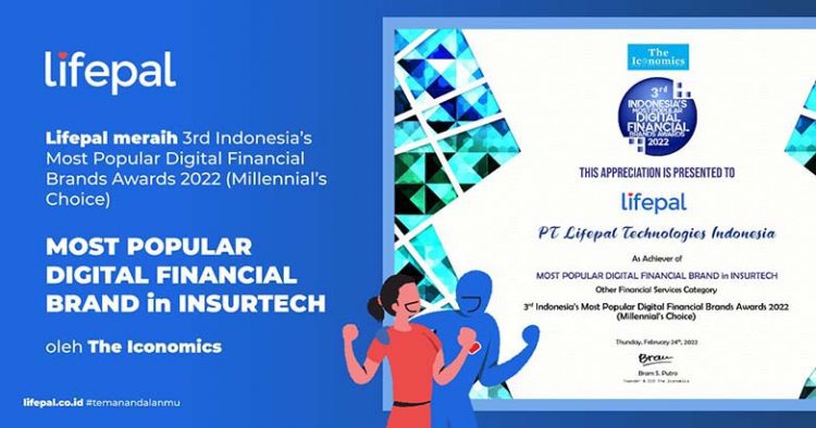Lifepal.co.id Raih Penghargaan Most Popular Digital Financial Brands in Insurtech Pilihan Milenial