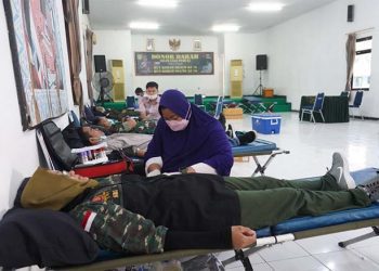 Korem 064/MY Gelar Donor Darah Siliwangi Peduli dalam Rangka HUT Kodam III/Siliwangi dan HUT Korem 064/MY