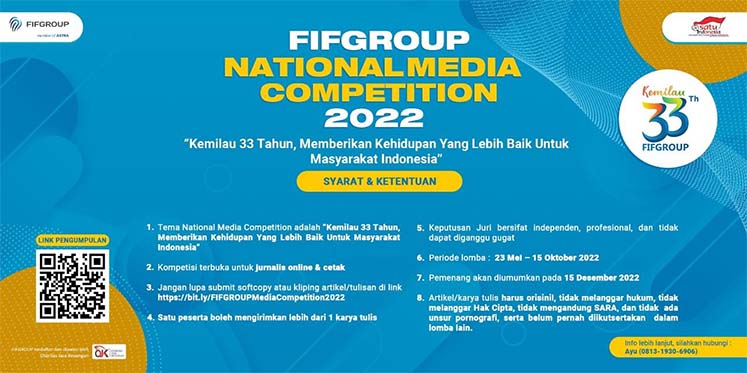 Dalam Rangkaian Kemilau HUT ke-33 Tahun, FIFGROUP Ajak Jurnalis Berkarya Lewat Media Competition 2022