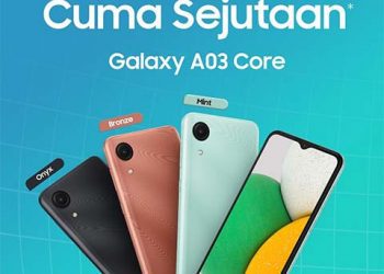 Tetap Sejutaan, Galaxy A03 Core Makin Stylish dan Premium dengan Warna Onyx, Bronze dan Mint Kekinian