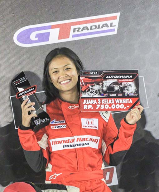 Canya Prasetyo Berhasil Meraih Podium Pada Kejurnas Slalom Autokhana Putaran Kelima