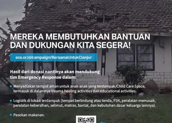 SOS Children’s Villages Membantu Anak-Anak dan Keluarga yang Terdampak Gempa Bumi di Cianjur