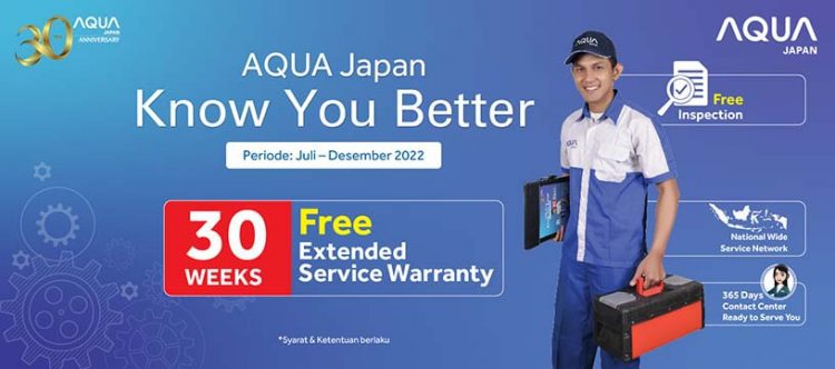 AQUA Japan Persembahkan Program Perpanjang Masa Garansi