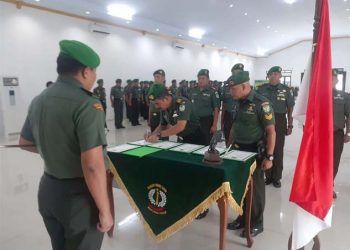 Dandim 0602/Serang Pimpin sertijab Danramil Dan Melepas Anggota Yang Masuk Usia Pensiun