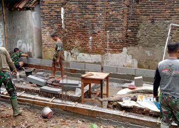 Koramil 0602-09/Cikeusal Bantu Pembangunan Pondok Pesantren Al Hidayah