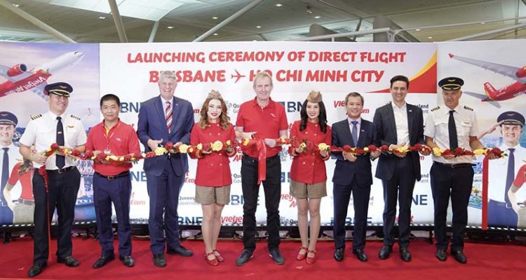 Vietjet Resmikan Penerbangan Perdana antara Ho Chi Minh City dan Brisbane