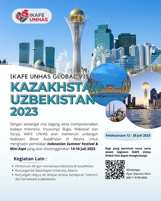 IKAFE Unhas Bawa Misi Dagang Ke Kazakstan dan Uzbekistan