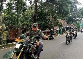 Danramil 0602-12/Ciomas Kodim Serang Bersama Kapolsek dan Camat Gelar Patroli Keamanan