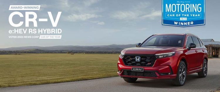 All New Honda CR-V RS e:HEV Raih Penghargaan Sebagai Car of the Year 2023 oleh News Corp Australia