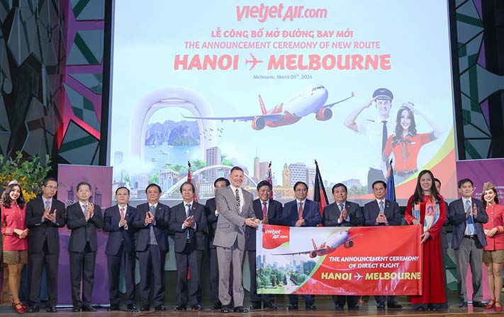 Vietjet akan Luncurkan Penerbangan Langsung Hanoi ke Melbourne dan Hiroshima