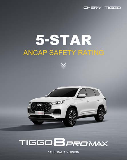 Chery Tiggo 8 Pro Max Raih Peringkat Keamanan Tertinggi ANCAP Bintang Lima