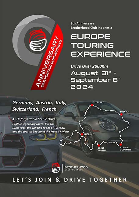 Brotherhood Club Indonesia Rayakan Ulang Tahun ke-9 dengan Europe Touring Experience