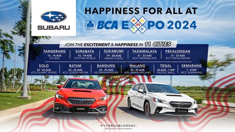 Subaru Hadirkan Lini Produk Terbaru di 11 Kota di Ajang BCA Expo 2024