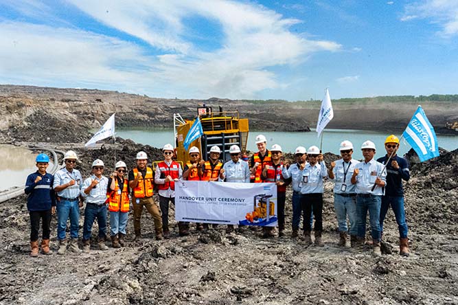 SWI Melakukan Handover Ceremony Unit Dewatering Pump PAC SH128 Atlas Copco kepada PT Putra Perkasa Abadi