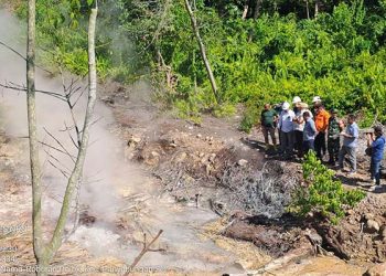 Bupati Madina dan Pimpinan PT SMGP Tinjau Fenomena Alam di Roburan Dolok: Ditjen EBTKE akan Turun