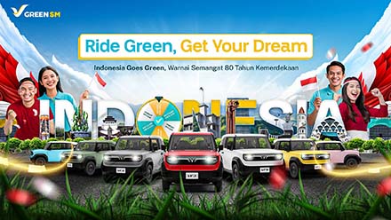 Green SM Siapkan Hadiah Tiga Unit Mobil Listrik Vinfast VF3 untuk Rayakan 80 Tahun Kemerdekaan RI
