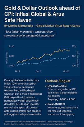 Gold & Dollar Outlook Ahead of CPI: Inflasi Global & Arus Safe Haven