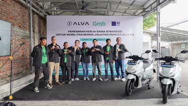 Dimulai dari Kota Yogyakarta, ALVA, Grab, dan AIZEN Indonesia akan Memperluas Penggunaan Motor Listrik ALVA N3