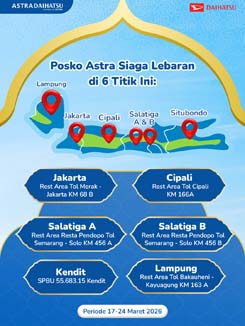 Astra Daihatsu Siapkan Posko dan Bengkel Siaga saat Mudik Lebaran 2026