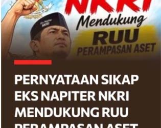 Eks Napiter Dukung RUU Perampasan Aset, Dorong Penegakan Hukum Tetap Berbasis HAM